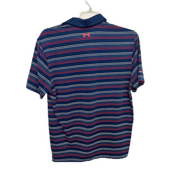 Under Armour HeatGear Stripe Golf Polo Shirt Men’s LG Blue Red – Send Offer! - Picture 4 of 4